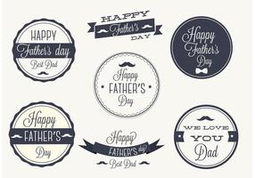 Free Father's Day Vector Label Set