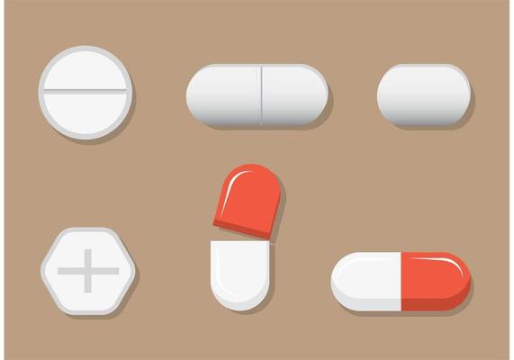Free Vector White Pills Vectors 