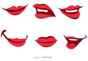 Girl Cartoon Mouth Vector Pack
