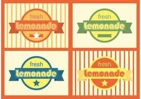 Retro Lemonade Badges vector