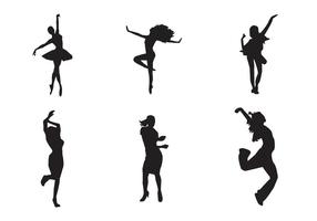 Free Vector Dancing Girl Silhouettes