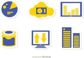 Grandes iconos de gestión de datos Vector Pack 4