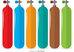Colorful Gas Cylinder Vector Pack