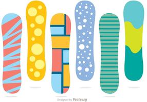 Pack de vectores de color de snowboard