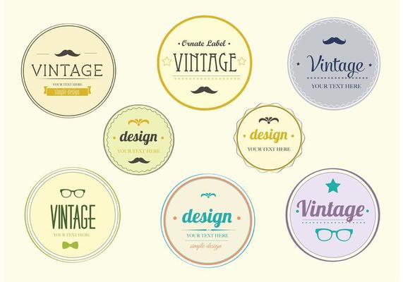 Hip Vintage Badge Set 