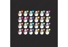 Snowman Advent Calendar  vector