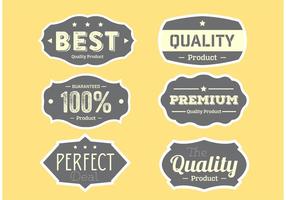 Quality Label Collection vector