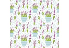 Free Lavender Flower Seamless Pattern Vector