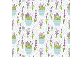 Free Lavender Flower Seamless Pattern Vector