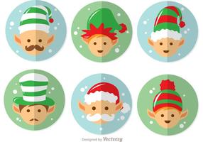 Cartoon Santas Elves Vector Pack