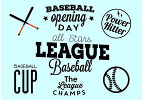 Baseball Opening Day Typographic Set vector