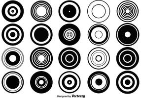 Retro Vector Circle Shapes