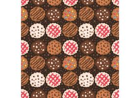 Free Chocolate Chip Cookies Pattern Vector