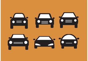 Car Front Silhouettes vector