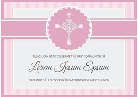 First Communion Card vector