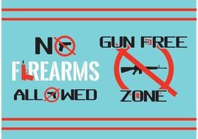 No Firearms Sign Vectors 