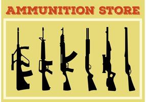 Weapon and Gun Shape Collection vector