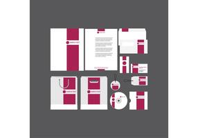 Bold Pink Company Profile Template  vector