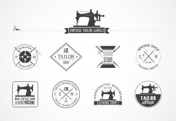 Vintage Tailor Vector Labels