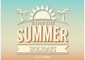 Retro Summer Poster  Background vector