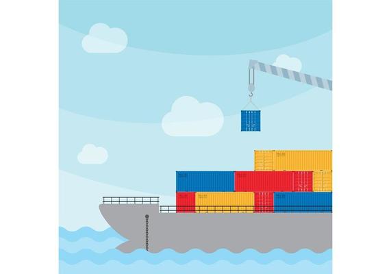 Cargo Ship with Crane 
