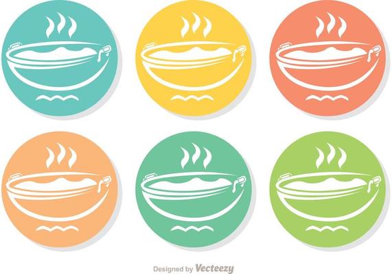 Colorful Pan Icons Vector Pack