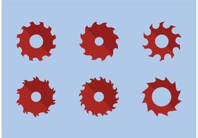 Circular saw blade set vector