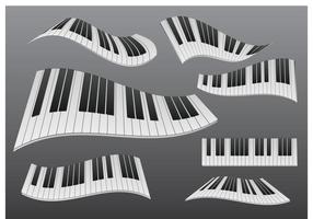 Piano estilizado ondulado vector
