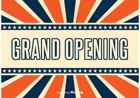 Grand Opening Retro Style Background