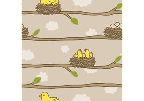 Bird in Nest Vector