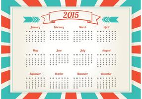 Retro Style 2015 Calendar vector