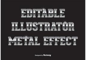 Metal Text Effect vector