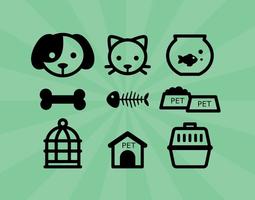 Iconos de mascotas vector