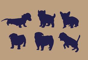 Free Vector Puppy Silhouettes