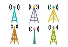 Cell Tower Vector Set