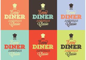 Typographic 50s Diner Signs 