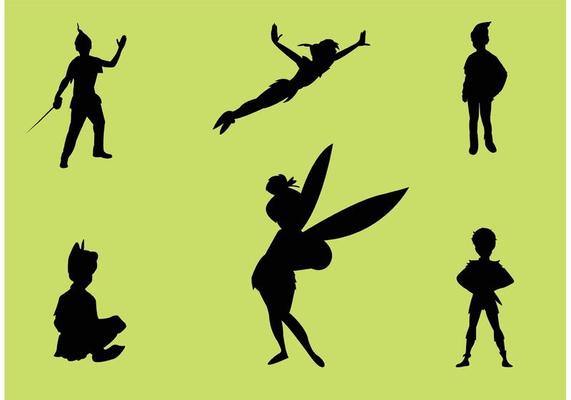 tinkerbell flying silhouette printable