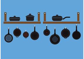 Pan with Handle Vector Set