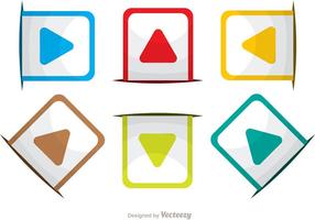 Rounded Square Arrow Icons Vector Pack