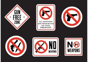 No Firearms Sign Vectors