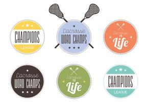 Lacrosse Label Set vector