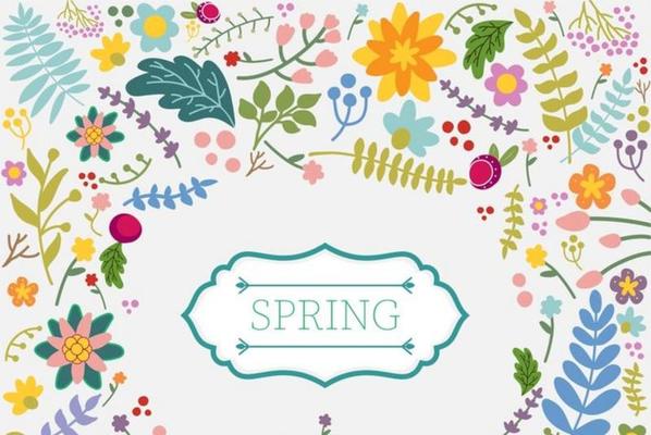 Spring Floral Vector Background