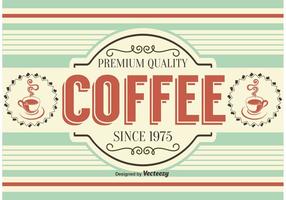 Retro Style Coffee Background Label vector