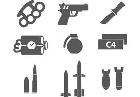 Iconos militares vector