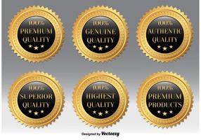 Gold Quality Badges vector