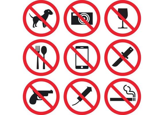 forbidden sign - prohibition signs - vector set Stock Vector