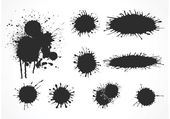 Vector Mud Splatter Set