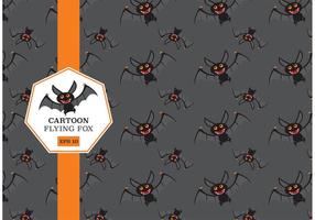 Free Cartoon Flying Fox Vector Pattern