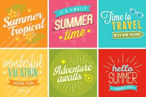 Summer Time Signs vector