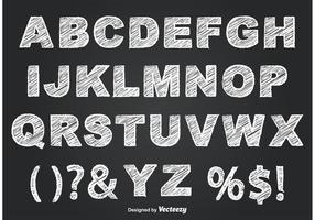 Chalkboard Style Alphabet vector